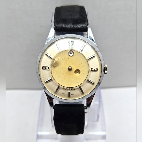 Mens Vintage Polaris Mystery Dial 1960s Manual Wind Watch Runs Read Description - Picture 1 of 16